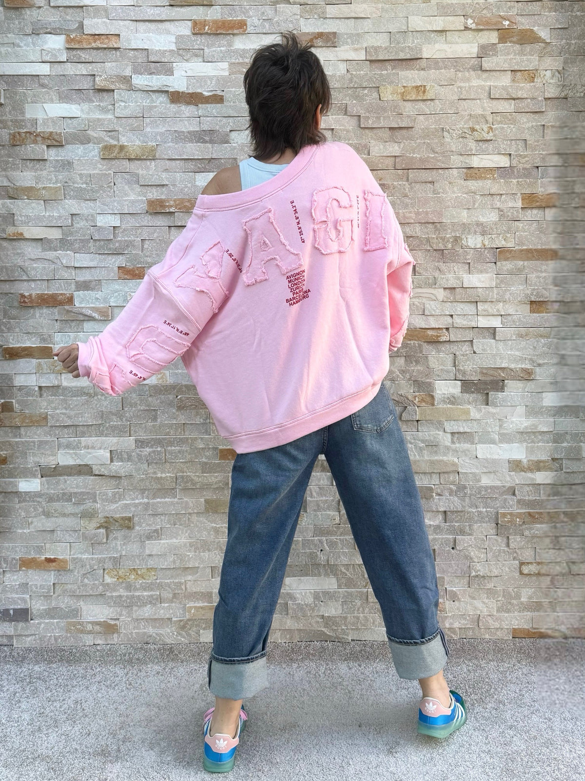 Oversized Sweatshirt SKY VOYAGING in Candy