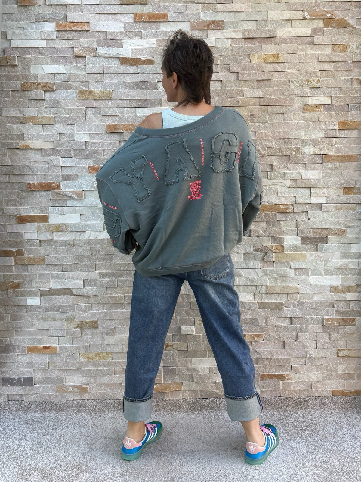 Oversized Sweatshirt SKY VOYAGING in Deep Sea