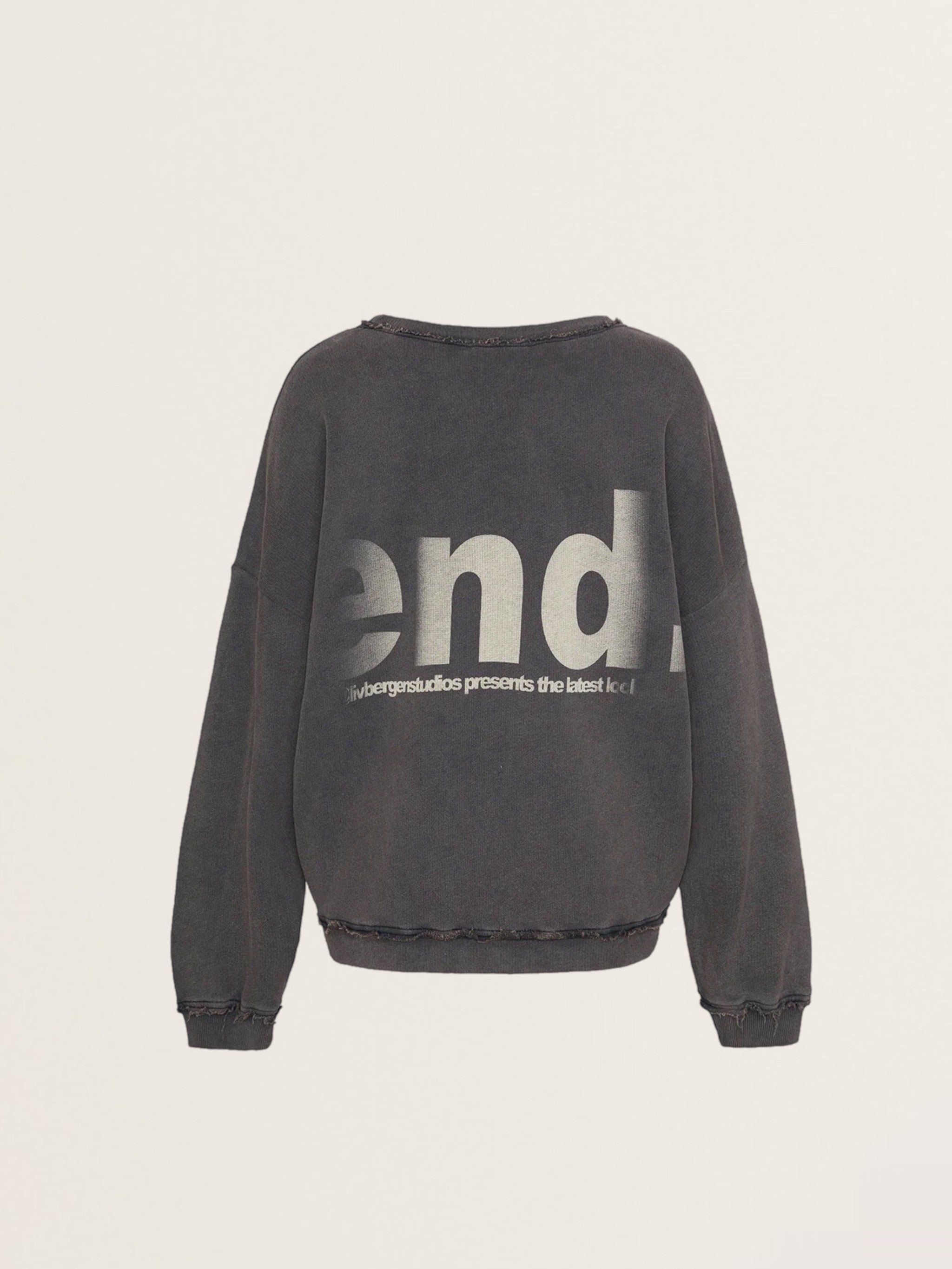 Sweatshirt ELLA VINTAGE in Black washed