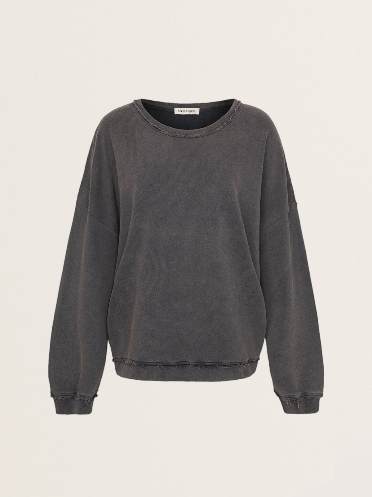 Sweatshirt ELLA VINTAGE in Black washed