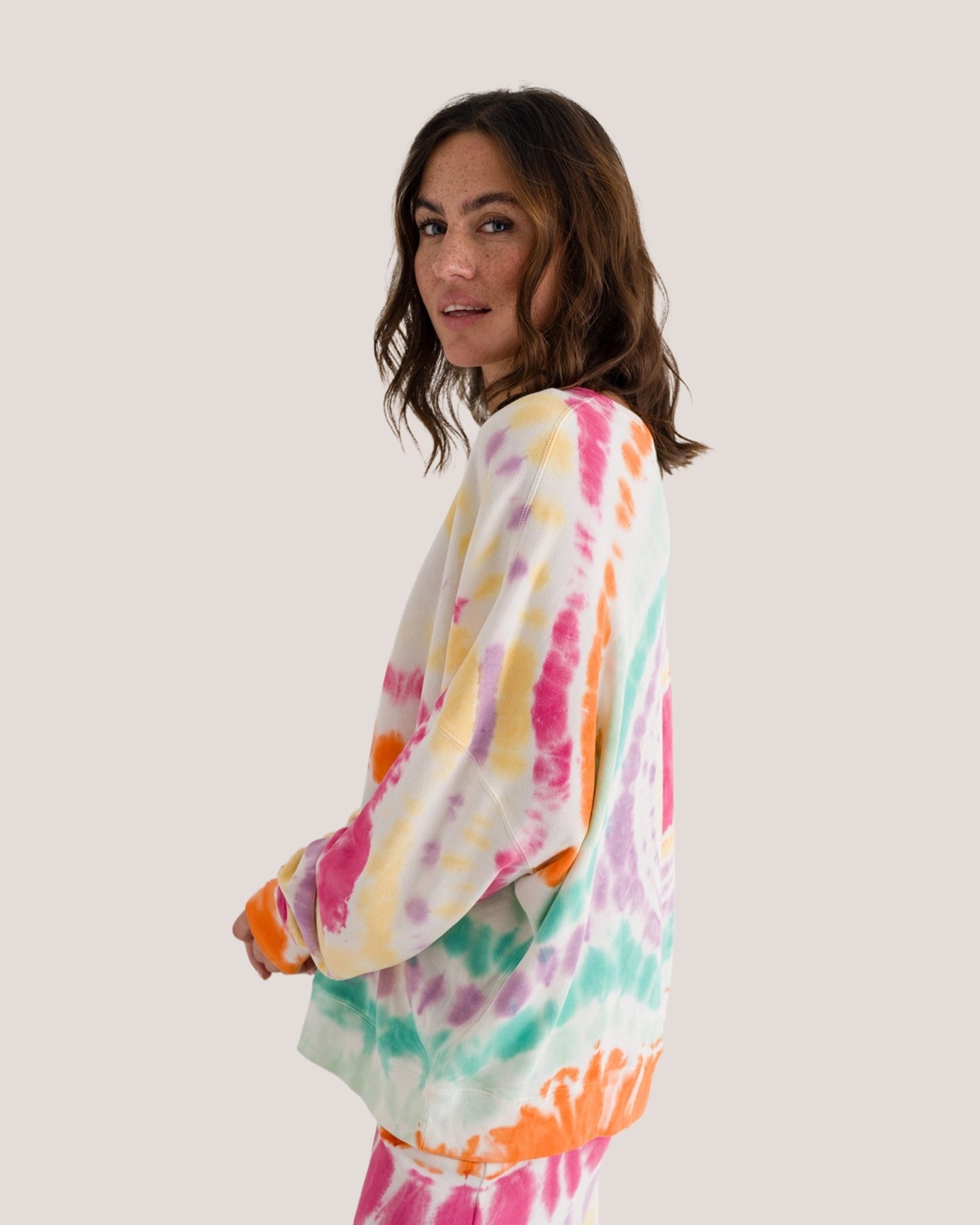 Oversized Batik Sweatshirt MOA Bio Baumwolle Multicolor