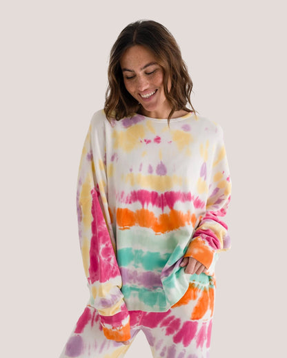 Oversized Batik Sweatshirt MOA Bio Baumwolle Multicolor