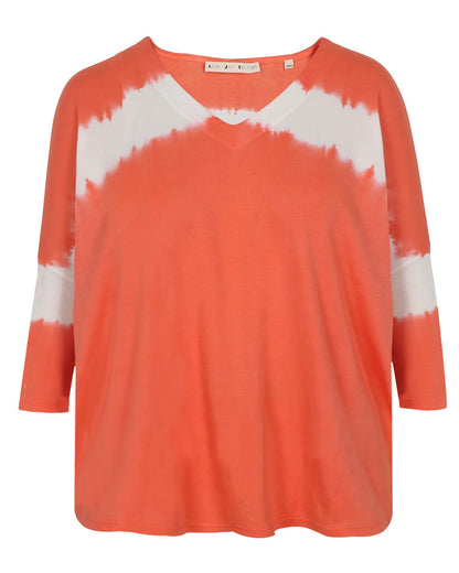 T-Shirt Chula mit 3/4 Arm in Batik Orange
