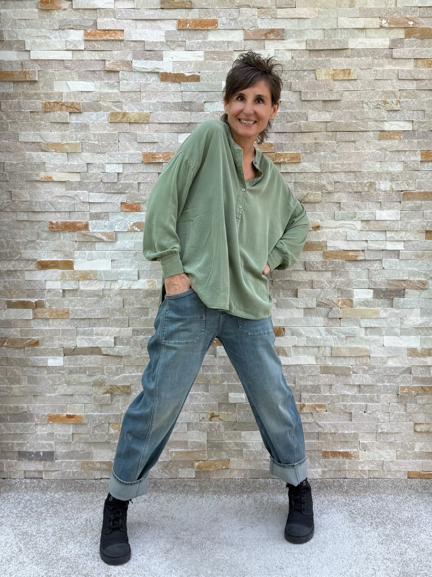 Viskose Bluse MARTY in thyme