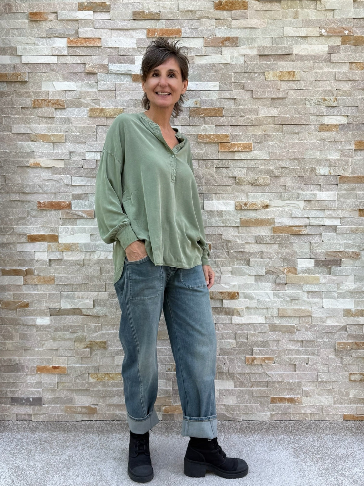 Viscose Blouse MARTY in thyme