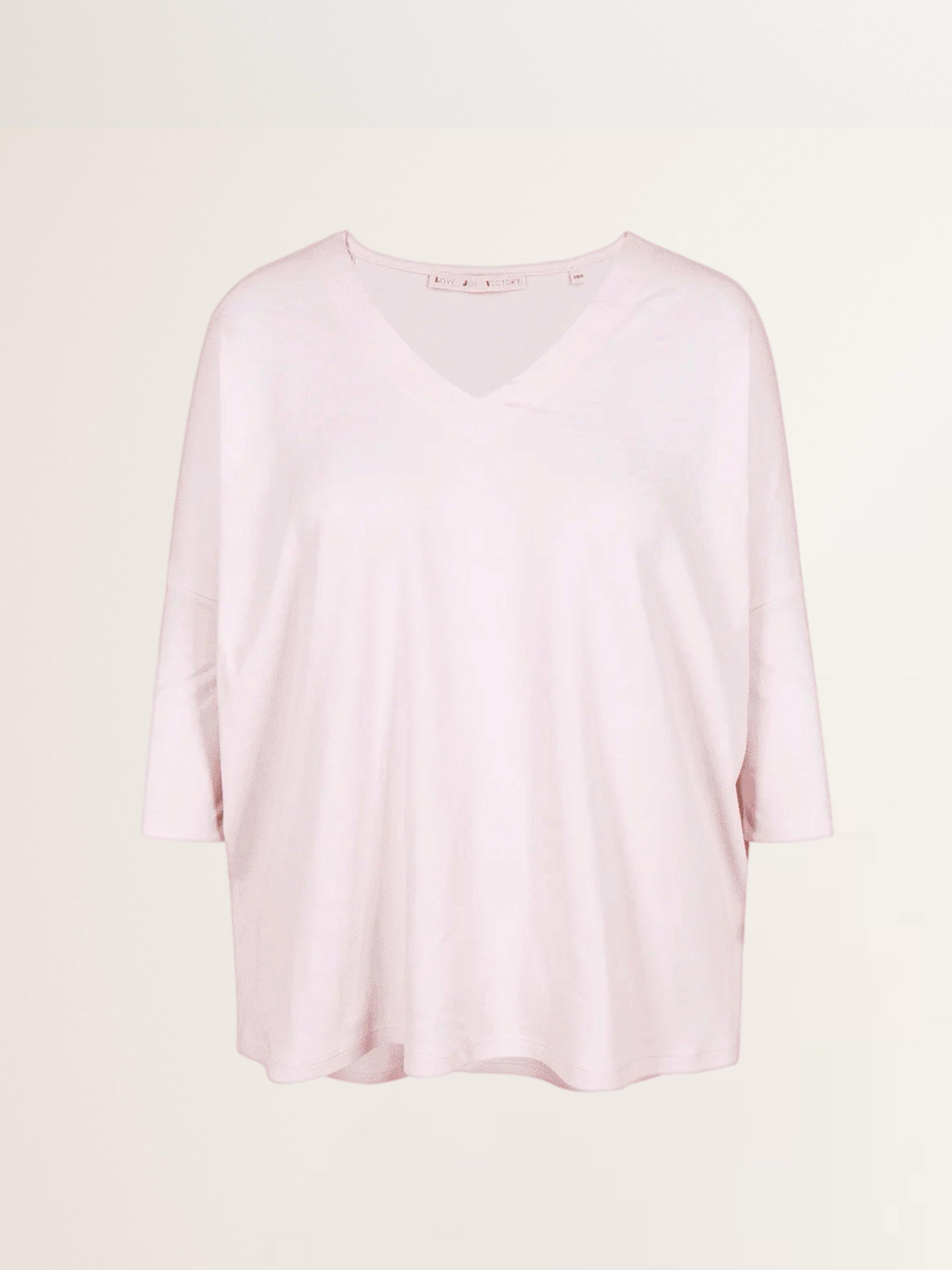 Boxy T-Shirt CHULA mit 3/4 Ärmel in Rosa