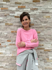 T-Shirt Maybell mit Langarm in Hibiscus