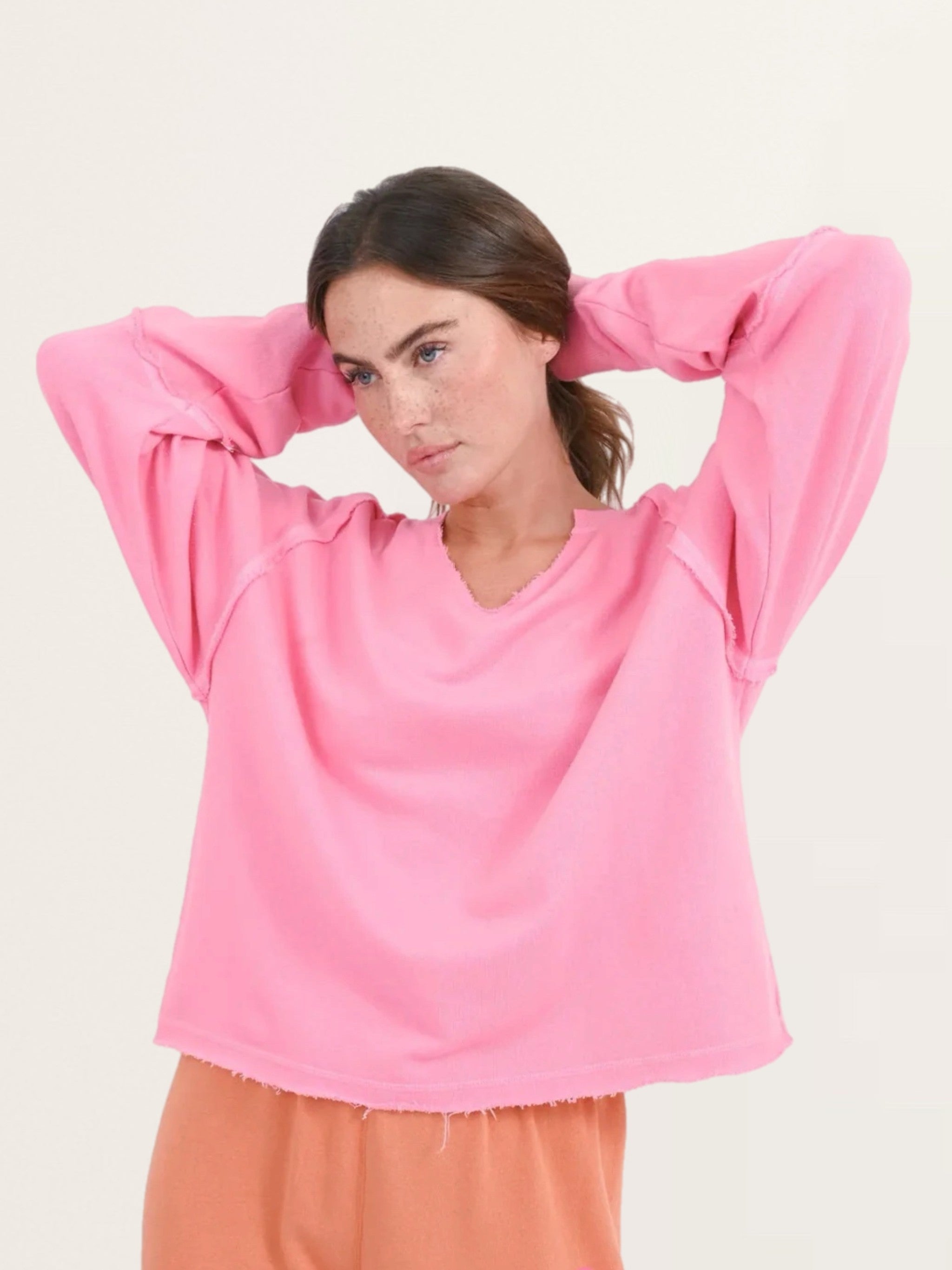 Oversized Sweatshirt Madison in Hibiscus