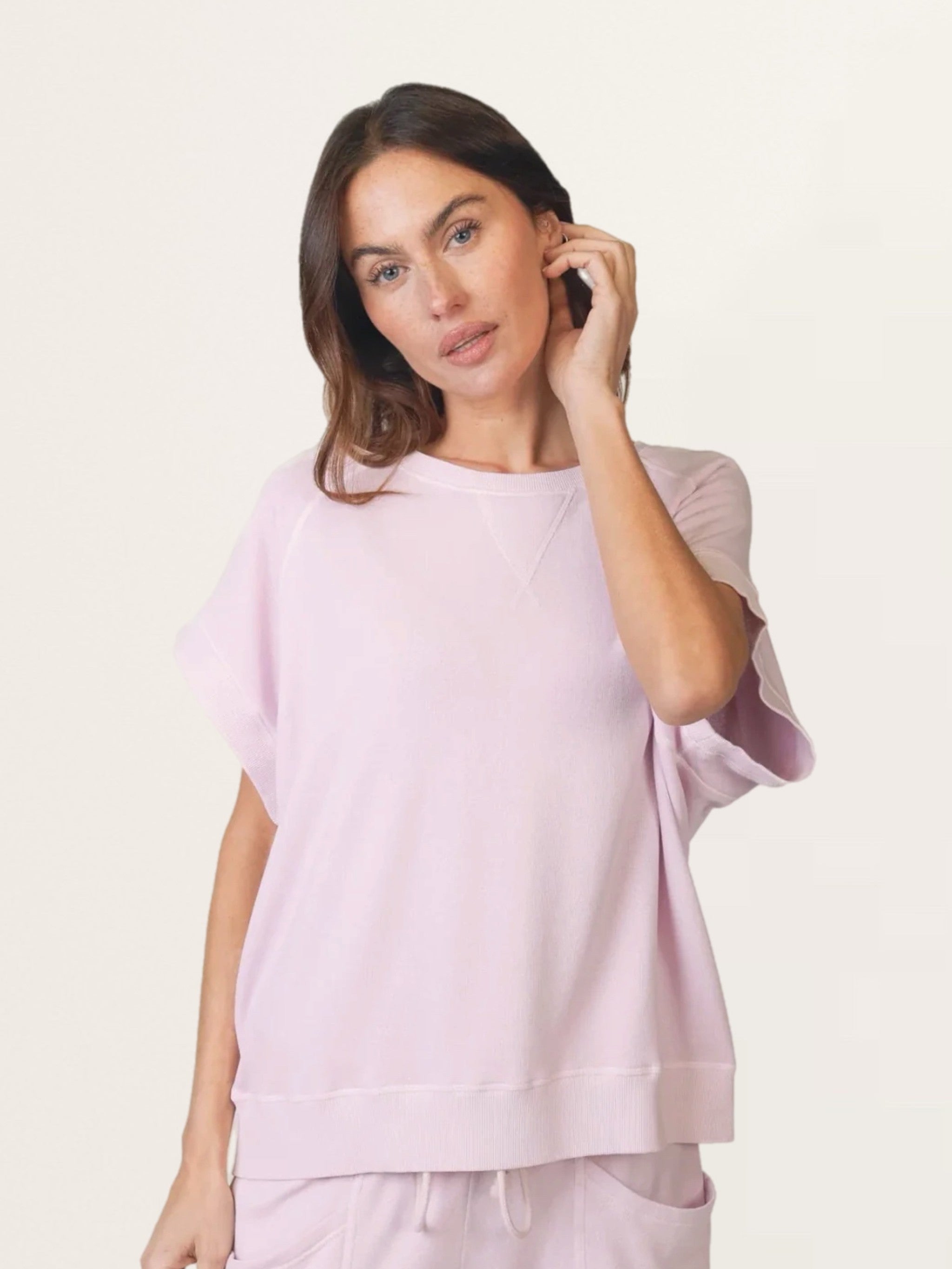 Kurzarm Sweatshirt TORIA in Berry Sorbet