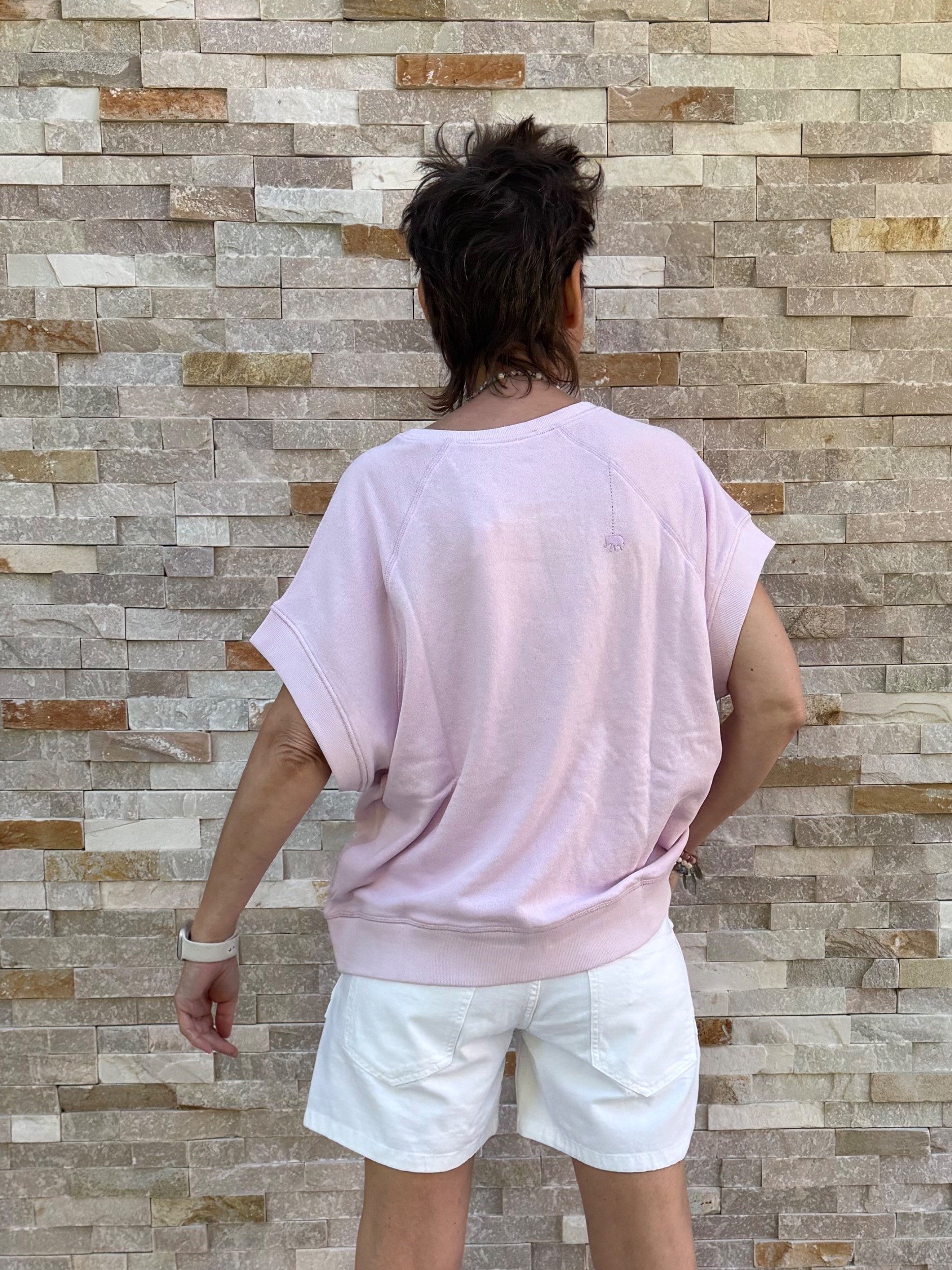 Kurzarm Sweatshirt TORIA in Berry Sorbet