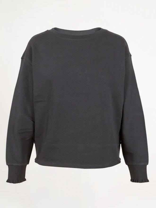 Sweatshirt ROSE mit Rüschen Details in Dolphin