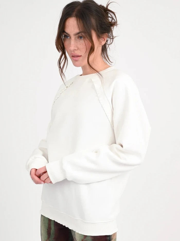 Sweatshirt BODONY mit Rüschen in Ice