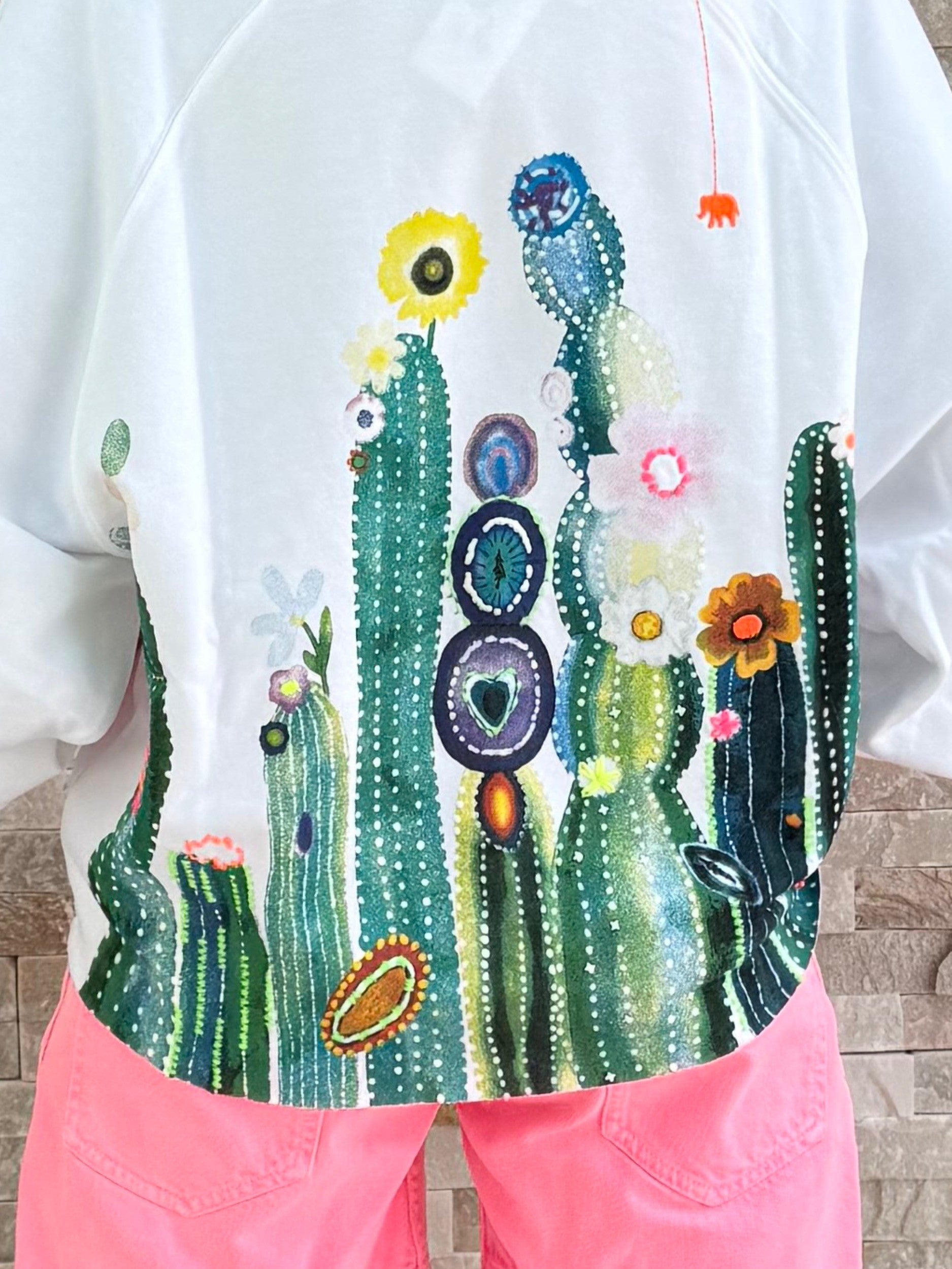 Sweatshirt Tulala mit Rückendruck in Weiß