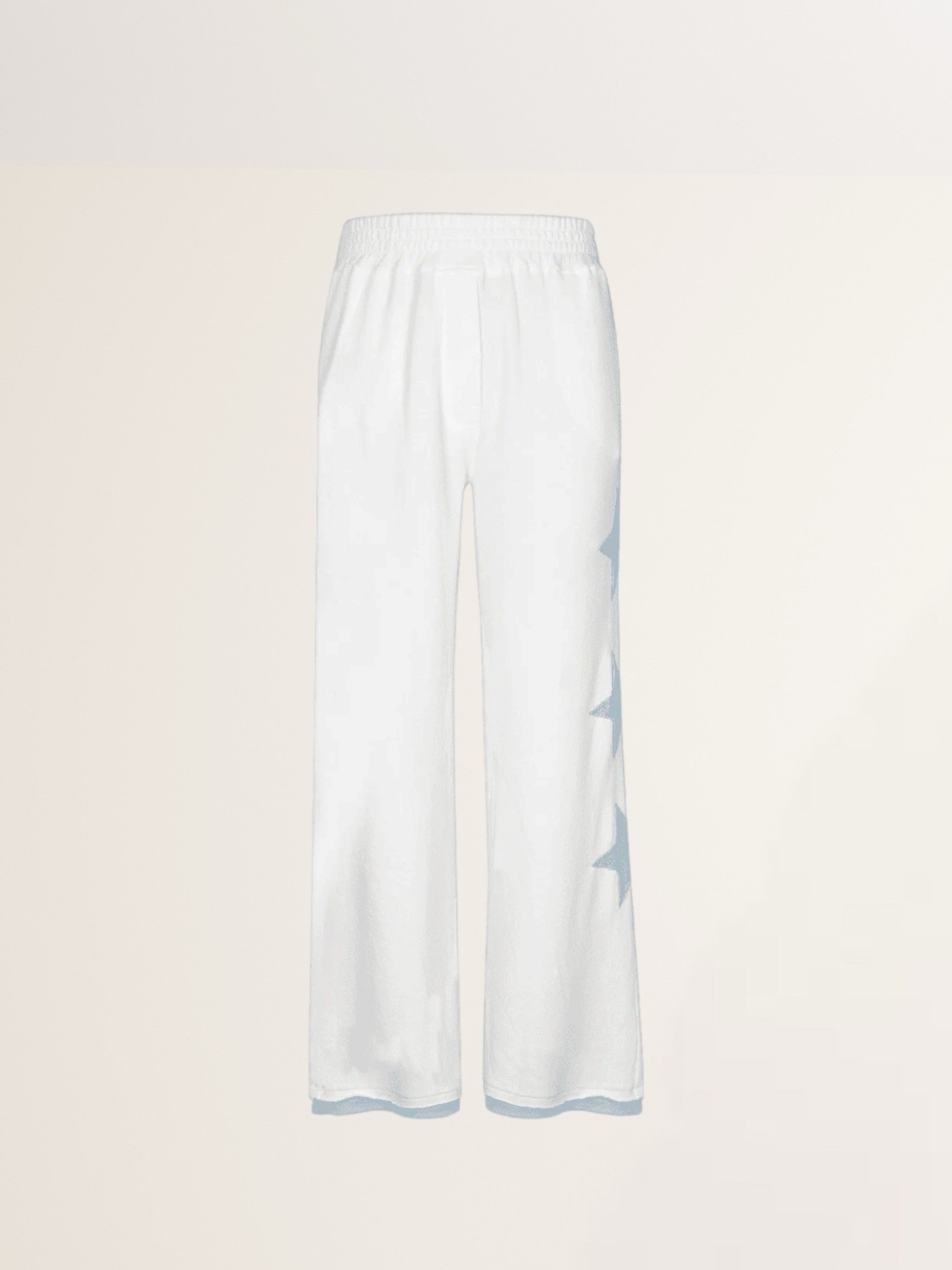 Mayari Sweatpants with Stars in White - Light Blue