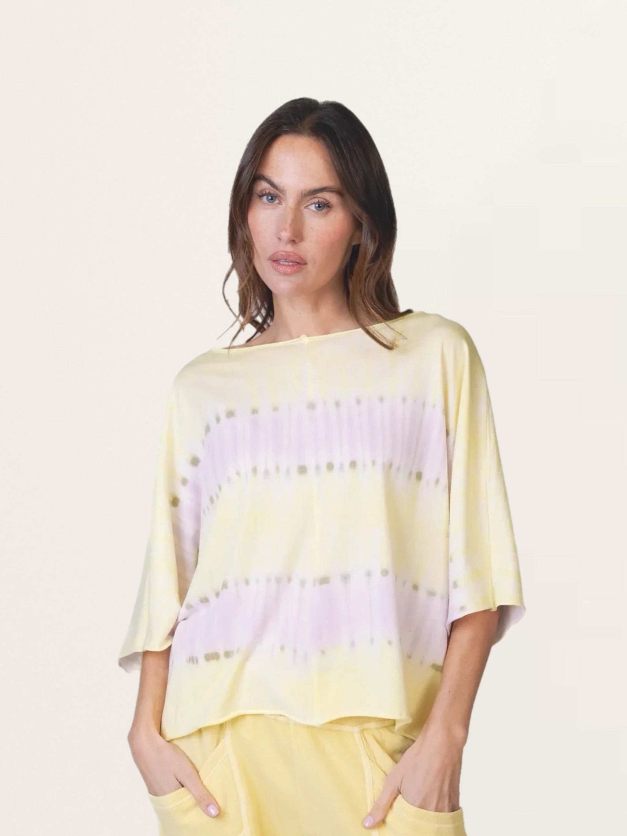 Batik T-Shirt RUMBIA in Lemonade