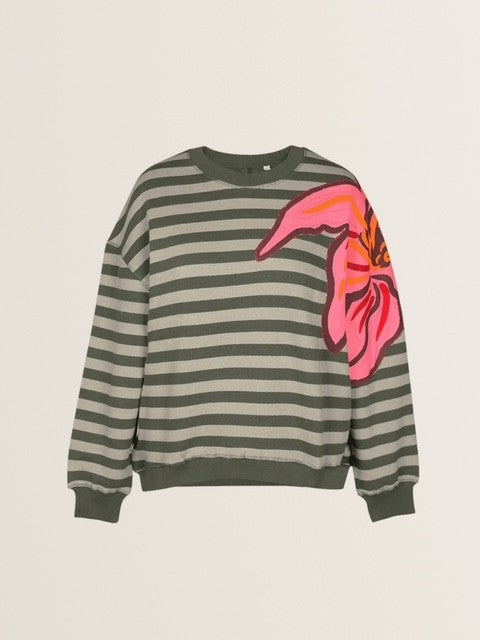 Oversized Sweatshirt HONI mit Streifen und Applikation
