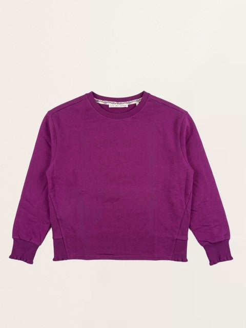 Sweatshirt mit Rüschendetail in Dark Purple