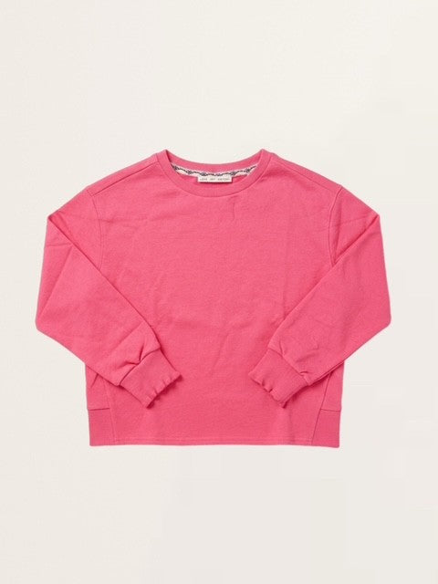 Sweatshirt mit Rüschendetail in Pink Lemonade