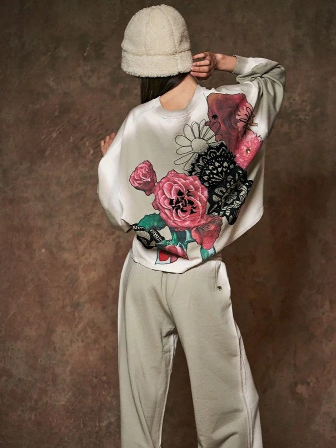 Oversized Sweatshirt TARI mit Blumendruck