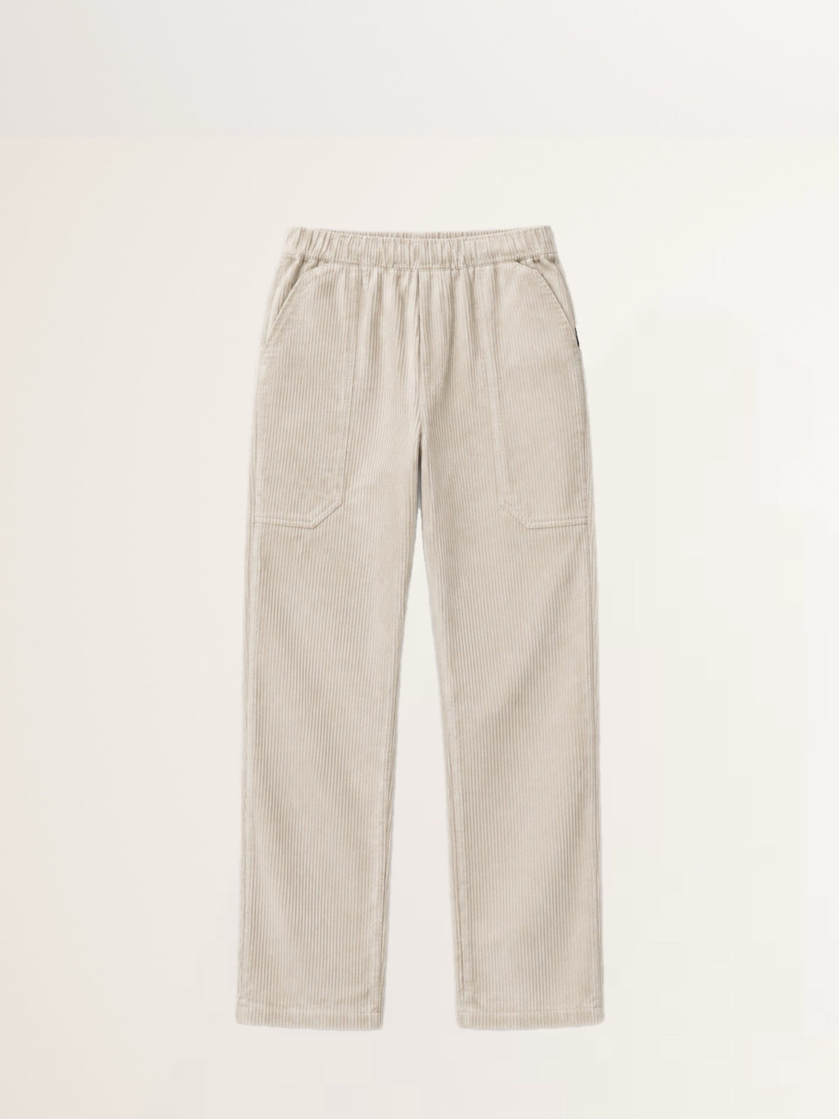 Breitcord Hose mit aufgesetzten Taschen in Creme