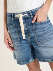 Jeans Shorts MADO mit Tunnelzug in Blue