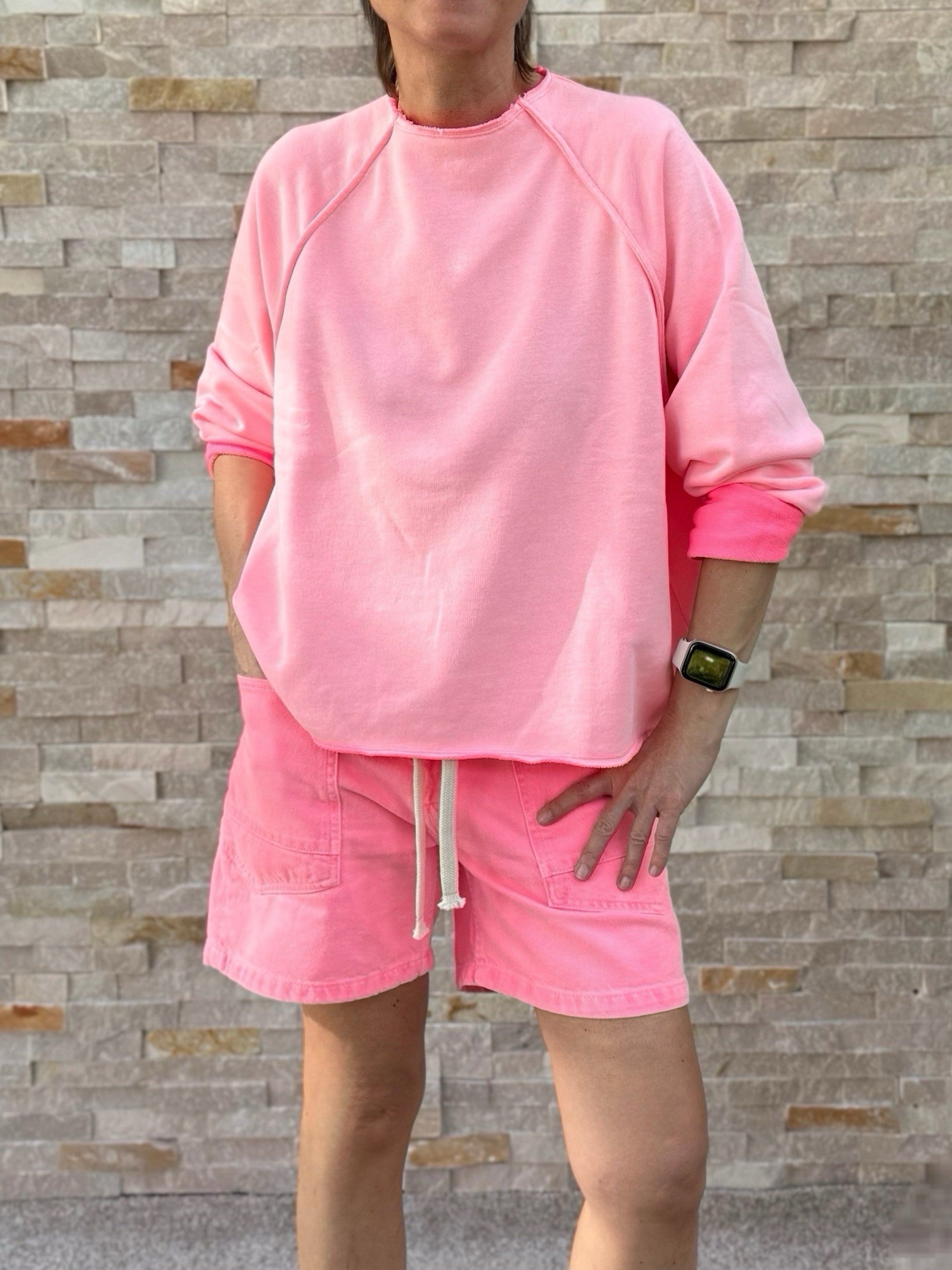 Jeans Shorts MADO in Fluo Pink