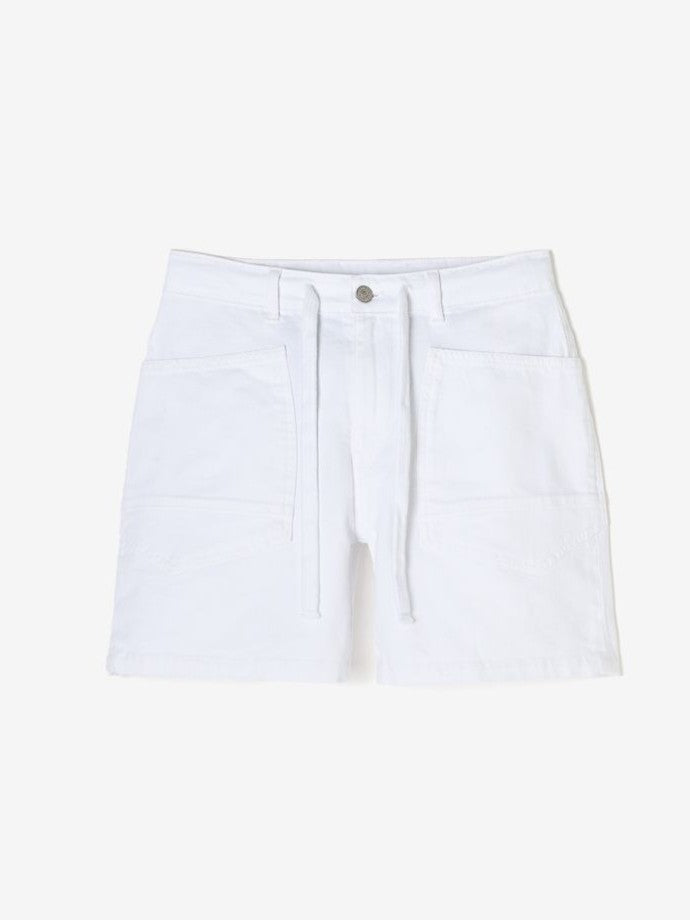 Jeans Shorts MADO mit Tunnelzug in Weiß