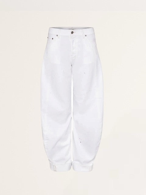 Barrel Jeans HONGKONG with turn-up cuffs and white paint splatters