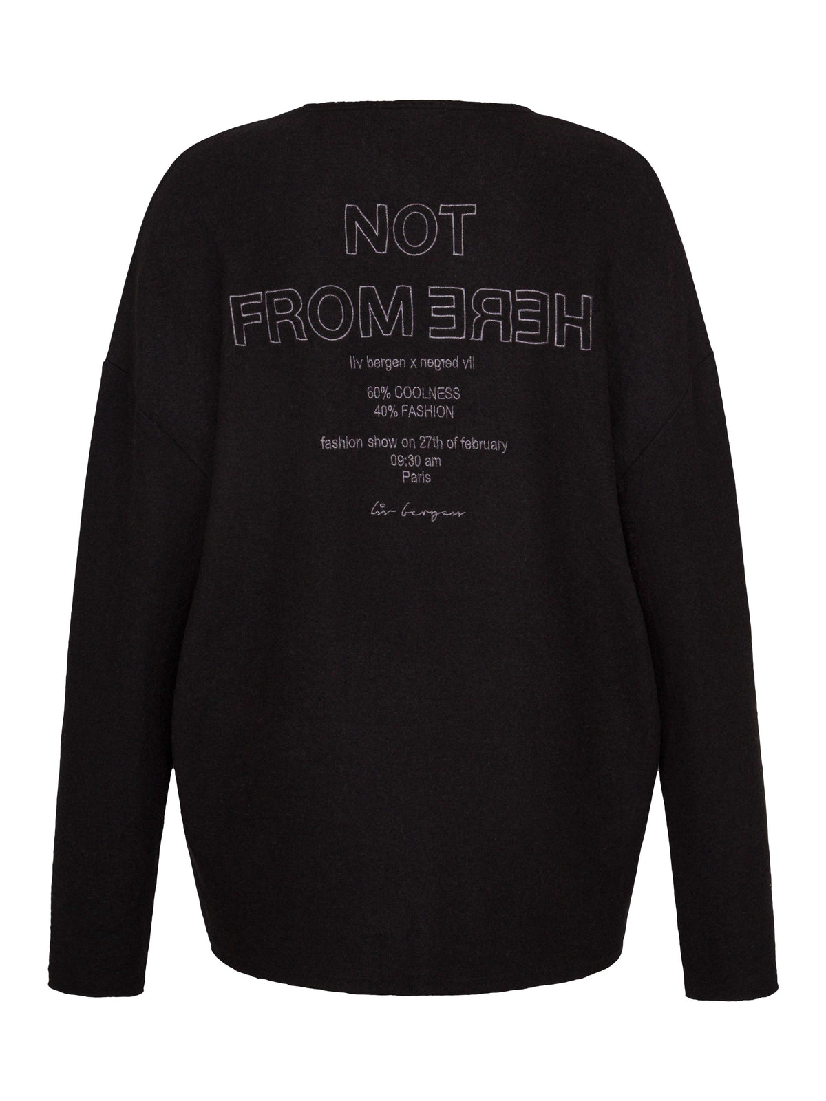 Sweatshirt JUPITER NOT with embroidery in black