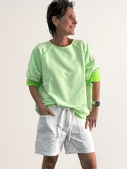 Oversized Sweatshirt FINE in Neon Grün