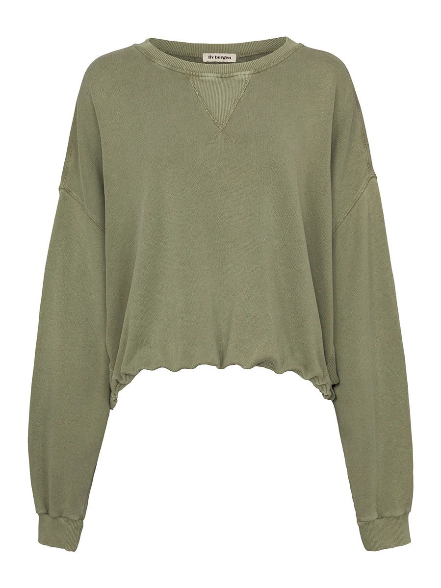 Balloon Sweatshirt GRETA VINTAGE in Olive