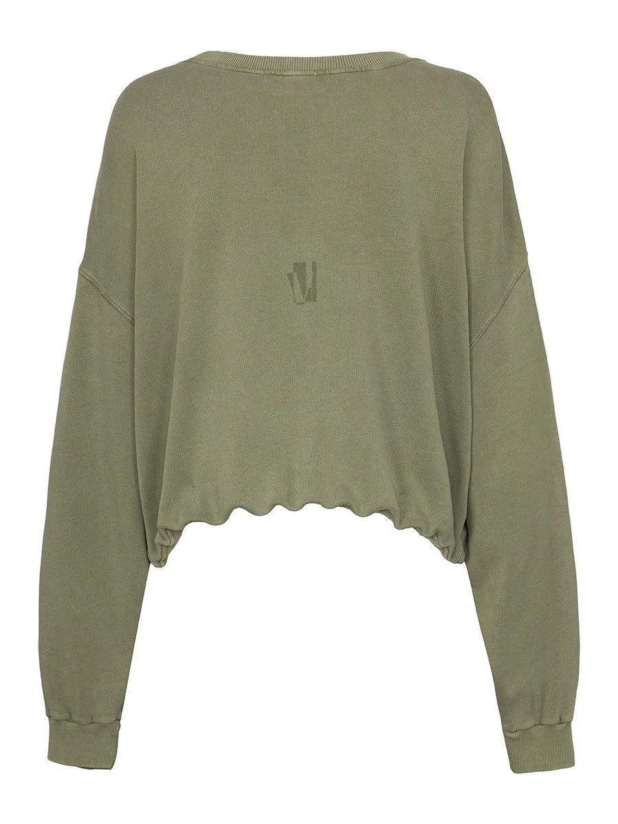 Balloon Sweatshirt GRETA VINTAGE in Olive