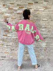 Oversized Sweatshirt SKY PARADISE in lipstick