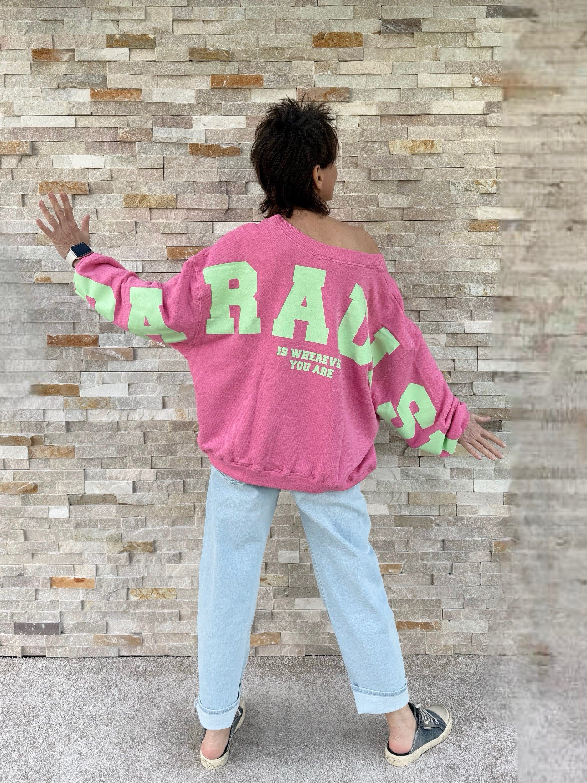 Oversized Sweatshirt SKY PARADISE in lipstick