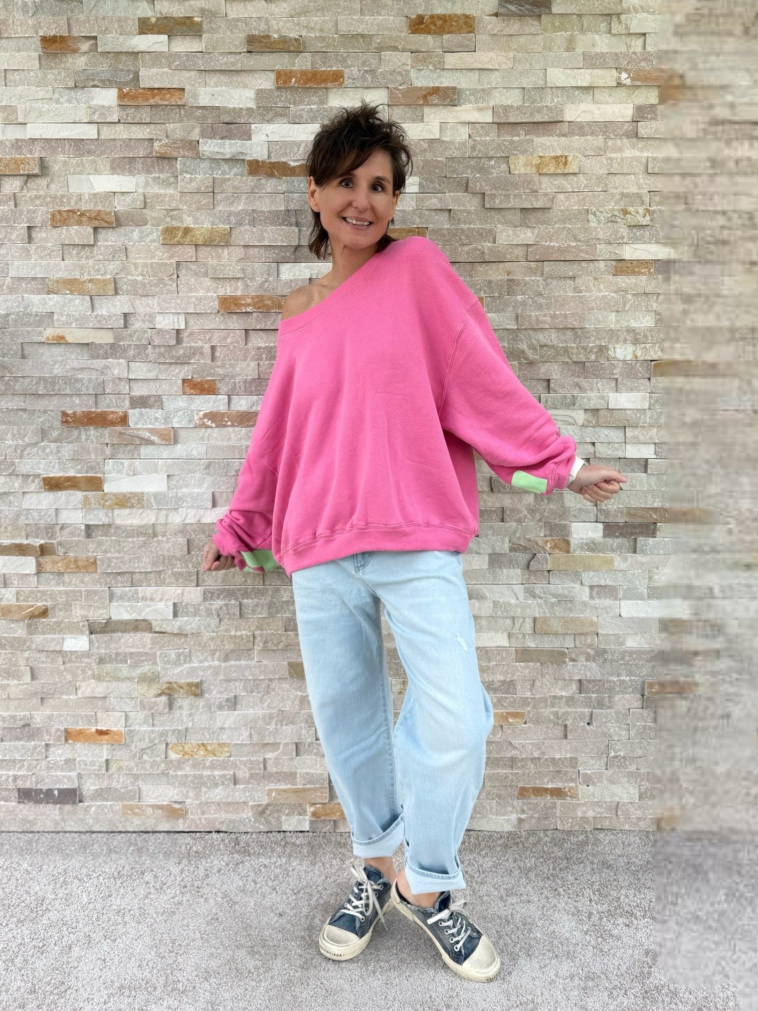 Oversized Sweatshirt SKY PARADISE in lipstick