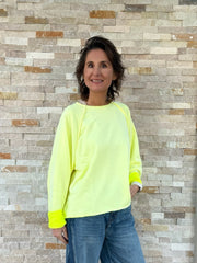 Oversized Sweatshirt FINE in Neon Gelb
