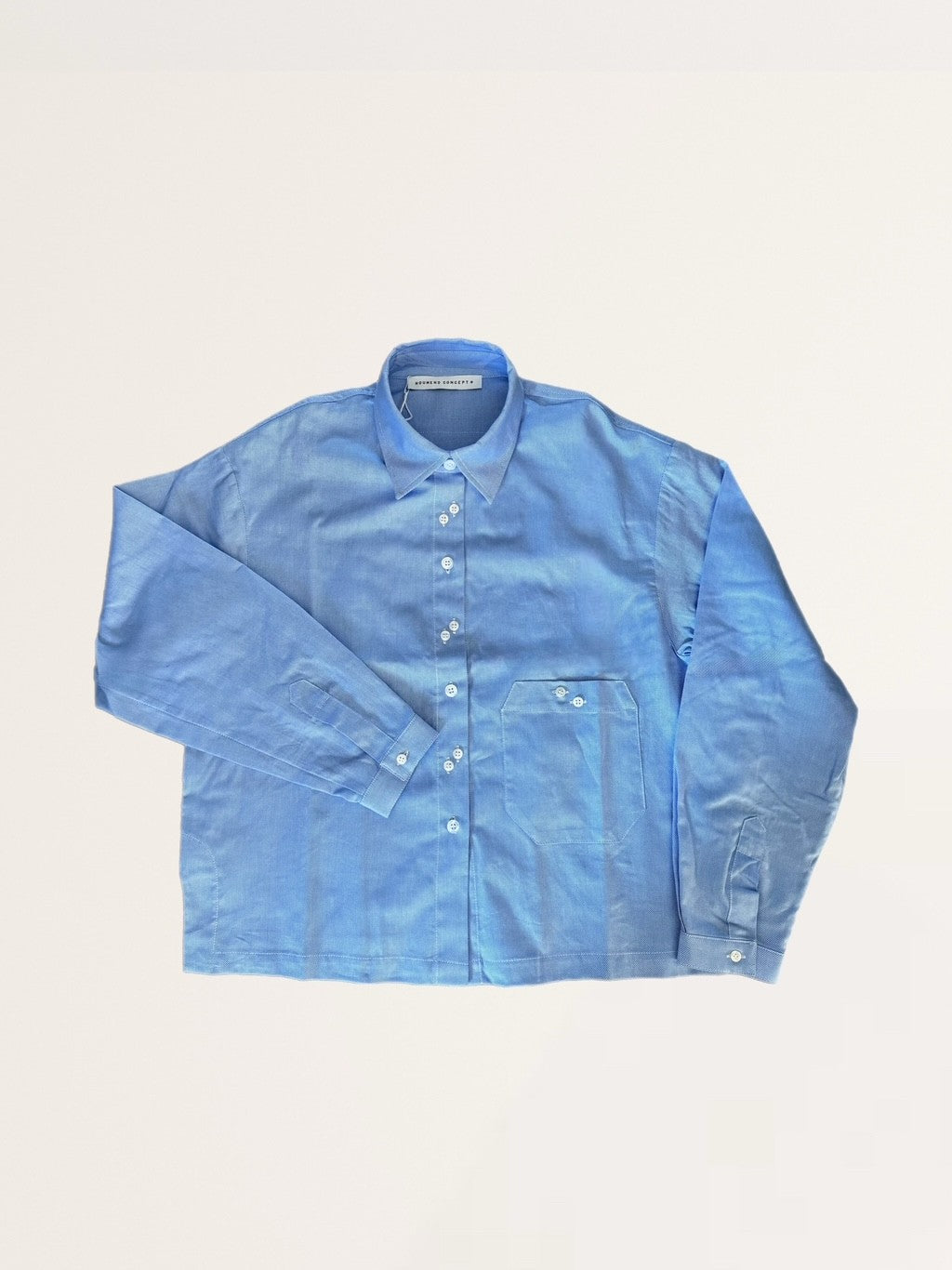 Oxford Hemdbluse mit vielen Knöpfen in Hellblau