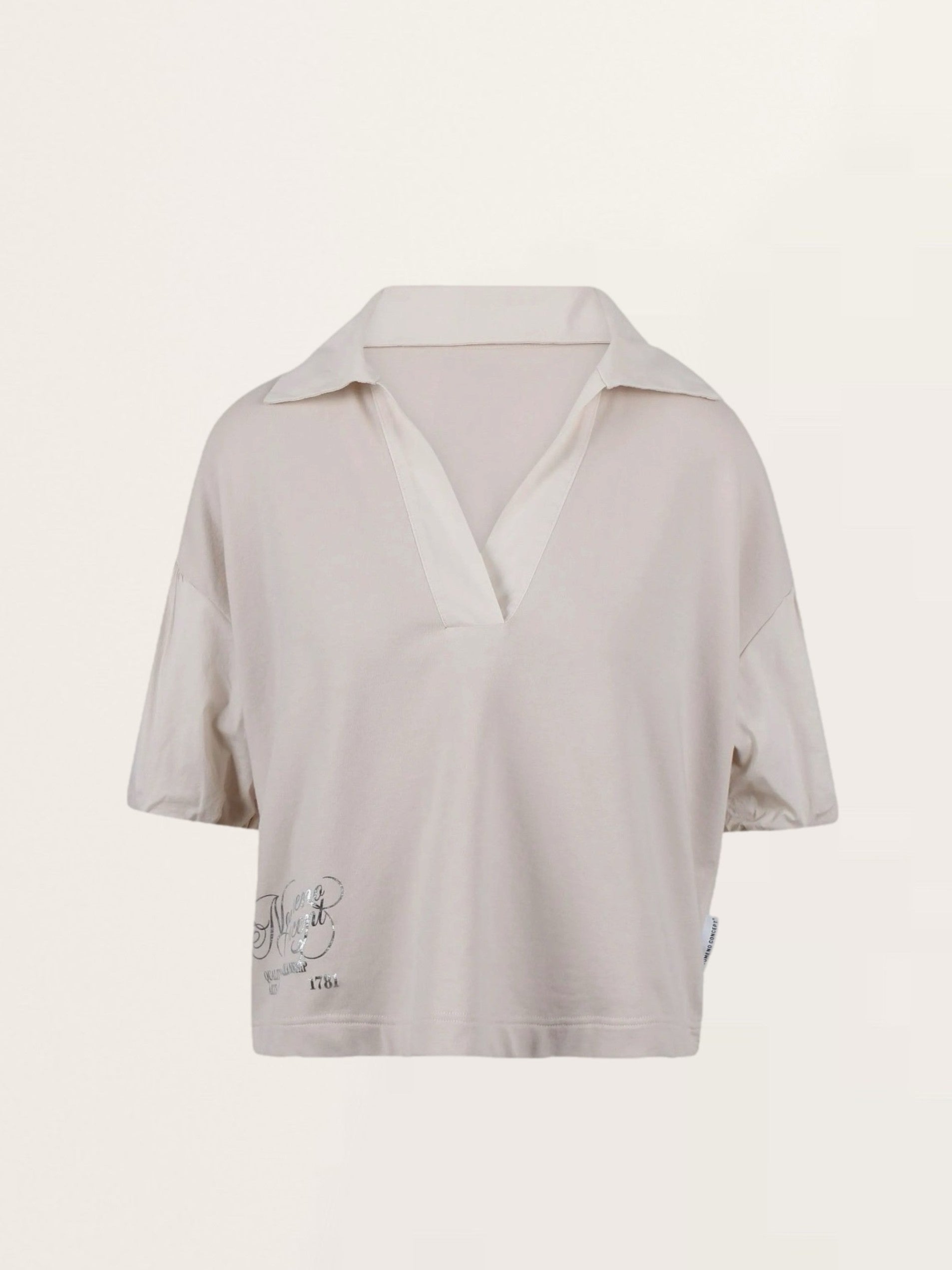 Polo Sweatshirt mit Muselin Ärmel in Calce