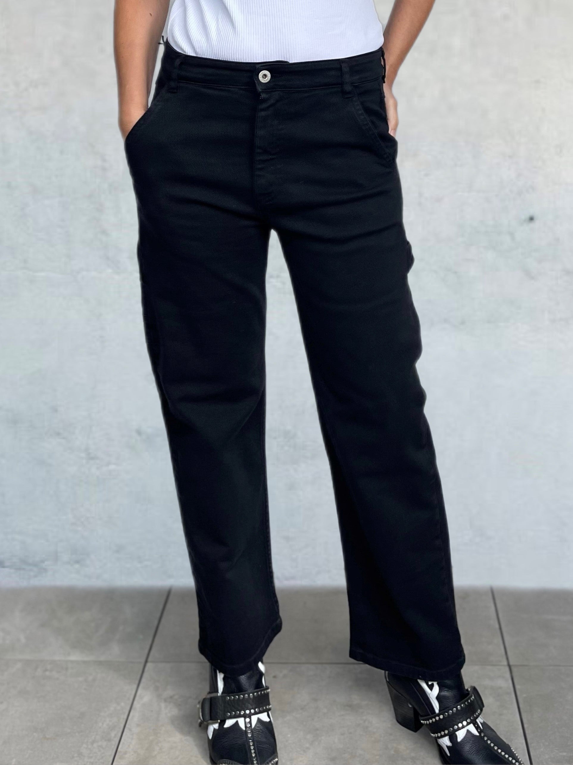 Chino Jeans in Schwarz