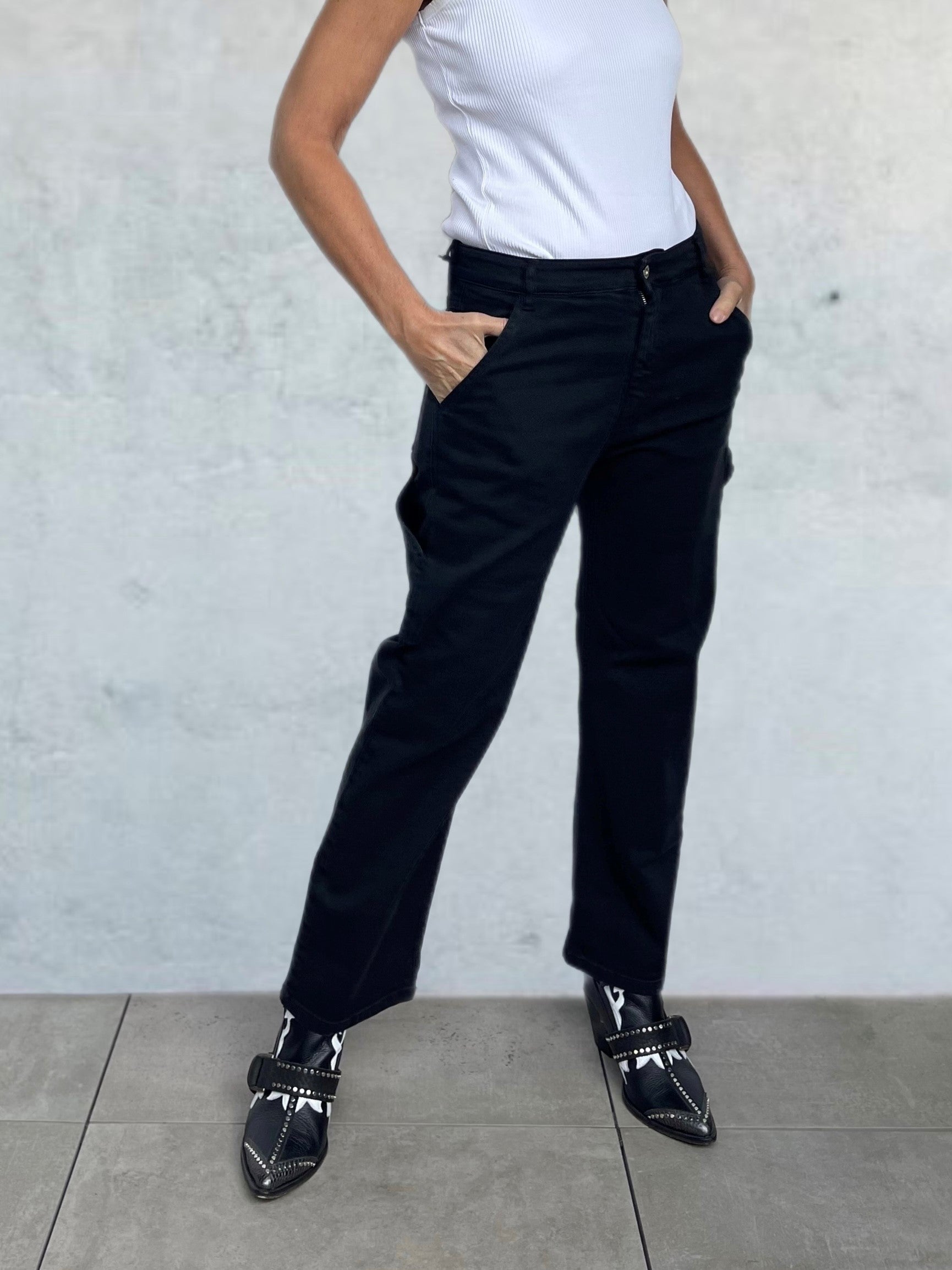 Chino Jeans in Schwarz