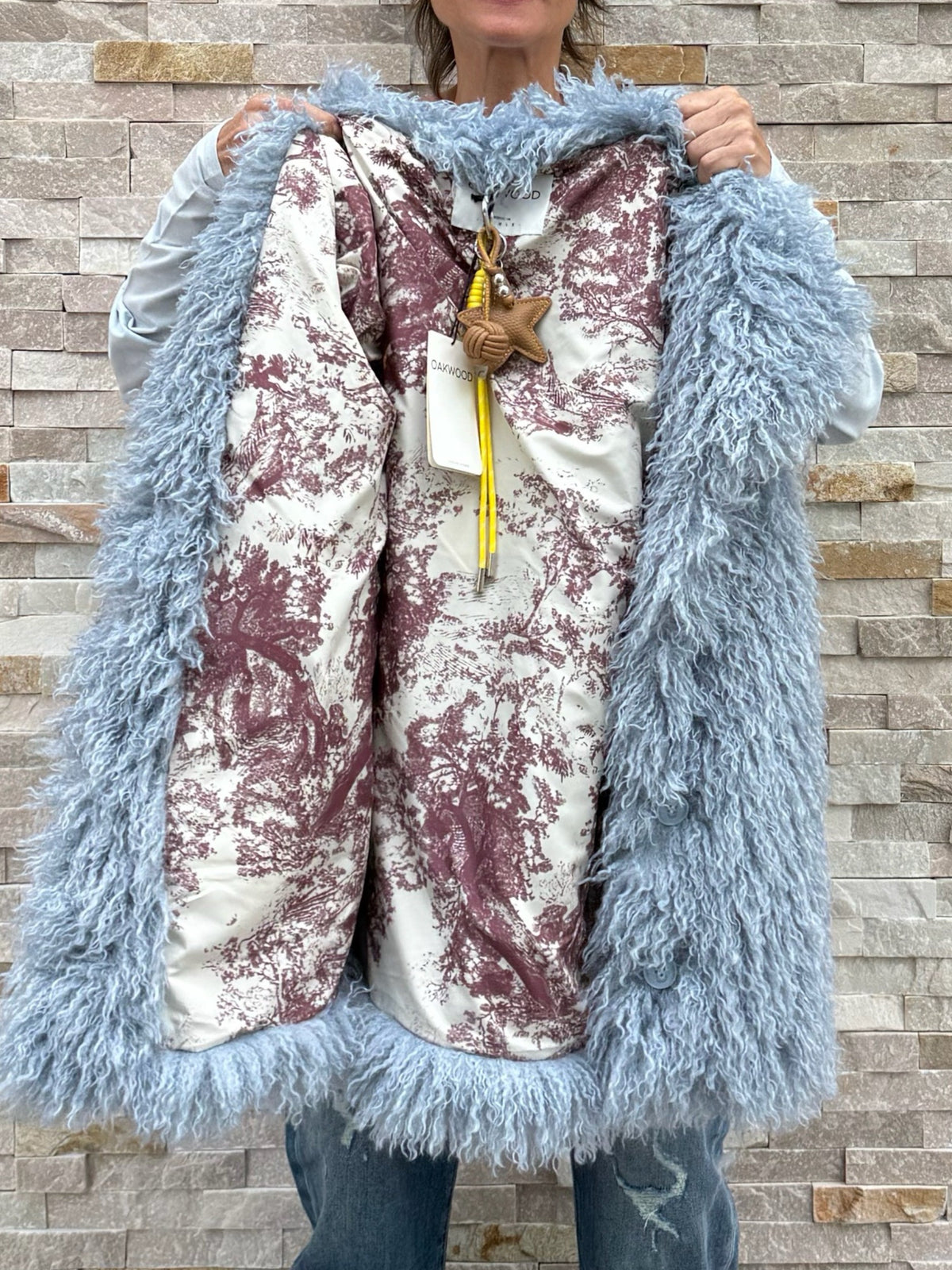 Felljacke KIWI FAUX FUR JACKET in Ice Blue