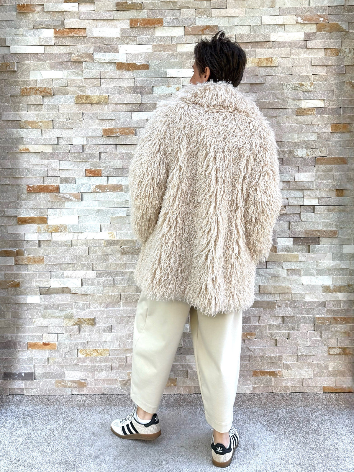Felljacke KIWI FAUX FUR JACKET in light beige