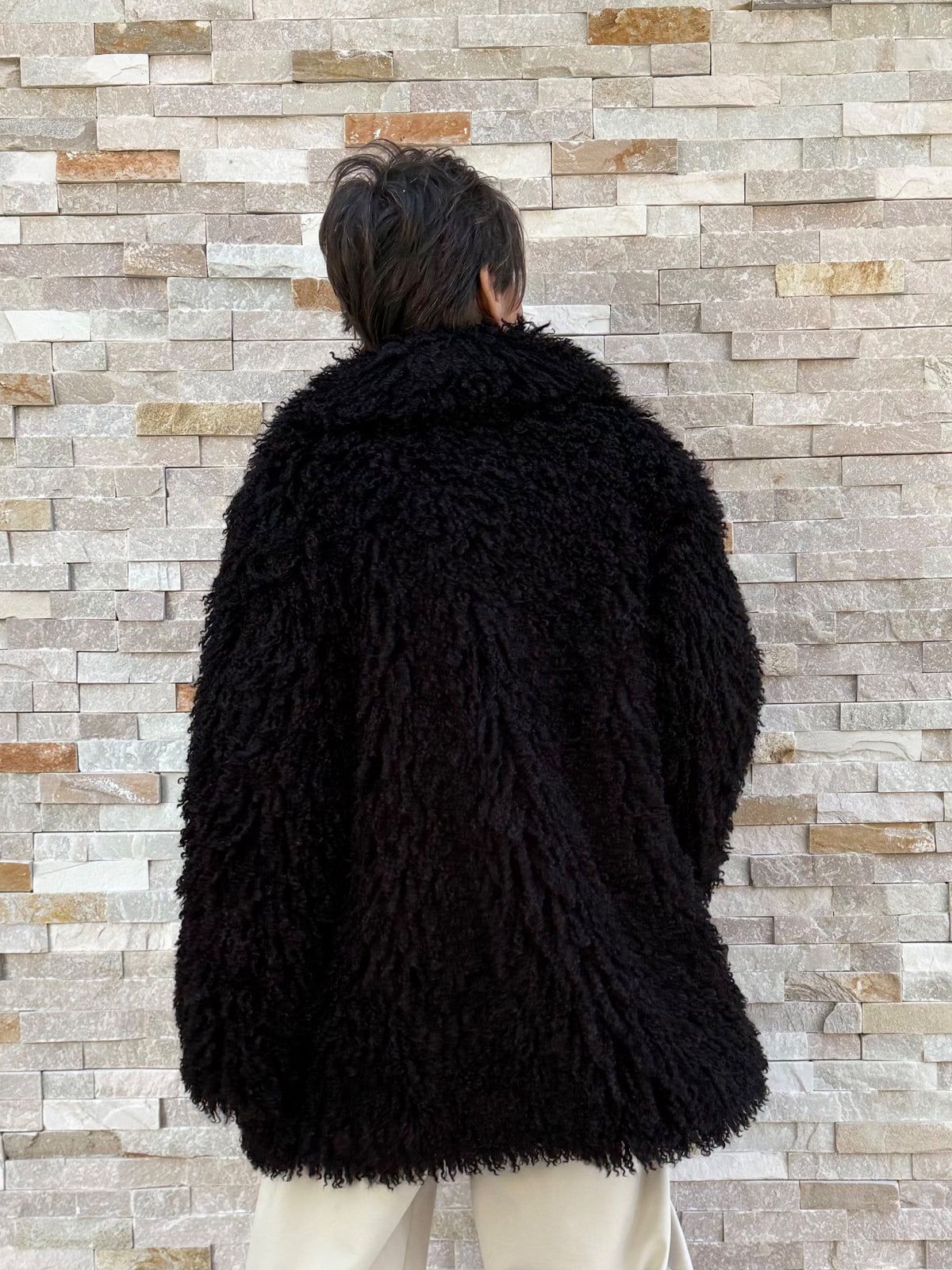 Felljacke KIWI FAUX FUR JACKET in Schwarz