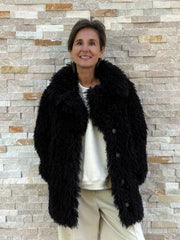 Felljacke KIWI FAUX FUR JACKET in Schwarz