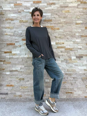 Longsleeves Shirt OUDREAMY in charcoal