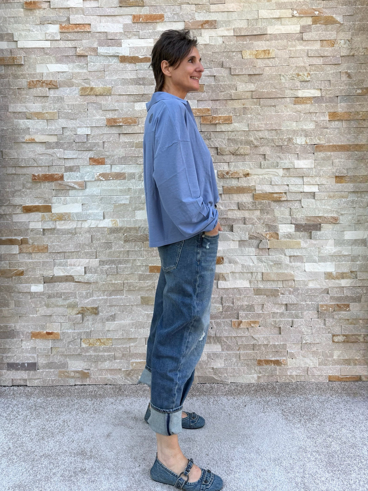 Polo Shirt OUJOKER in blue ice
