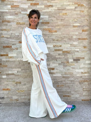 Track Pants OUMARLEY mit Seitenstreifen in chalk