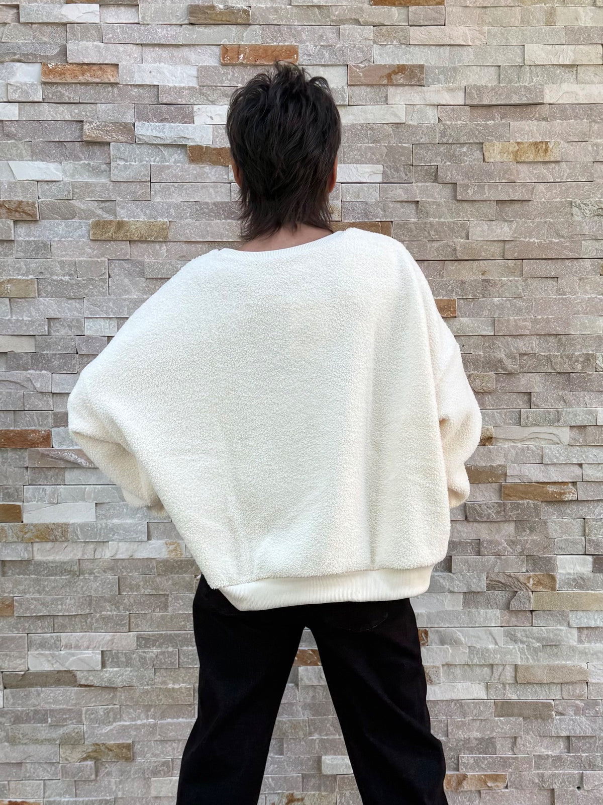 Sweatshirt OUGIV mit Druck NOT TODAY in Chalk