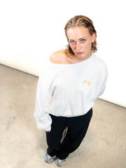 Cropped Sweatshirt OUMILLIE in Chalk