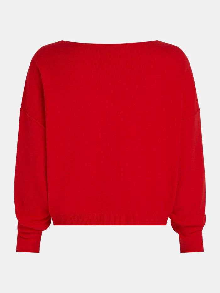 Pullover mit V-Ausschnitt in Tomato